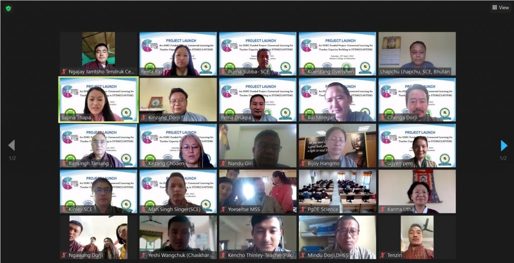 The virtual launch of CL4STEM OERs hosted by CL4STEM project partners in Bhutan