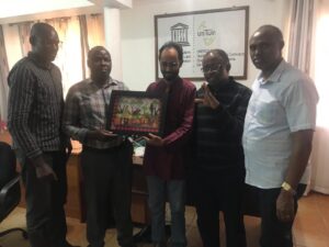 gift presented to Subho by the research CL4STEM fellow team of Tanzania